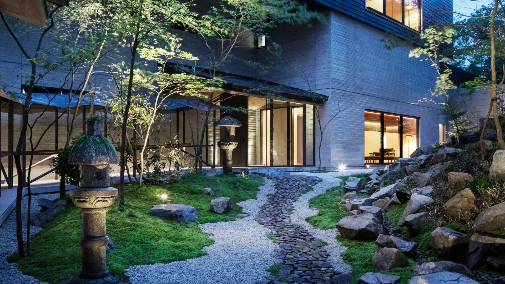 The Spa Garden entrance at the Ritz-Carlton, Nikko.