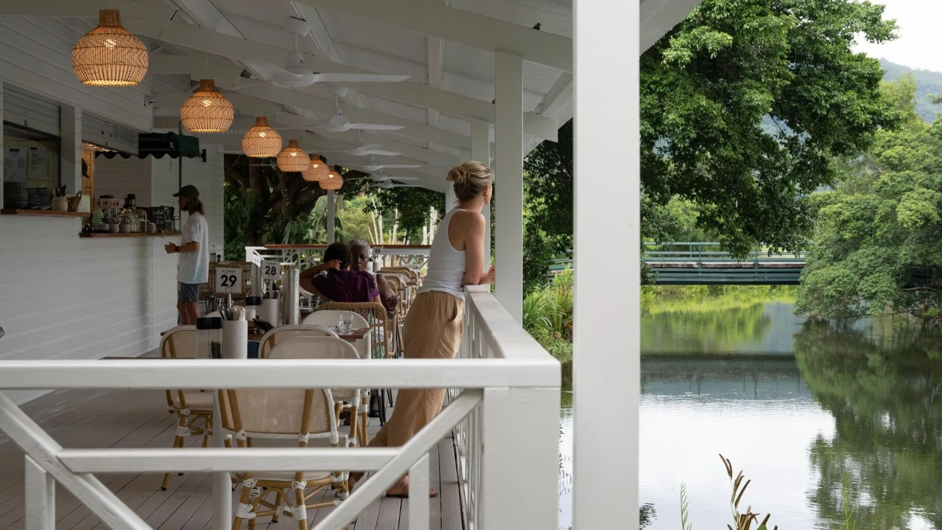 St Crispins cafe overlooking the mirage country club, serves some of the best coffee in tropical northern queensland 