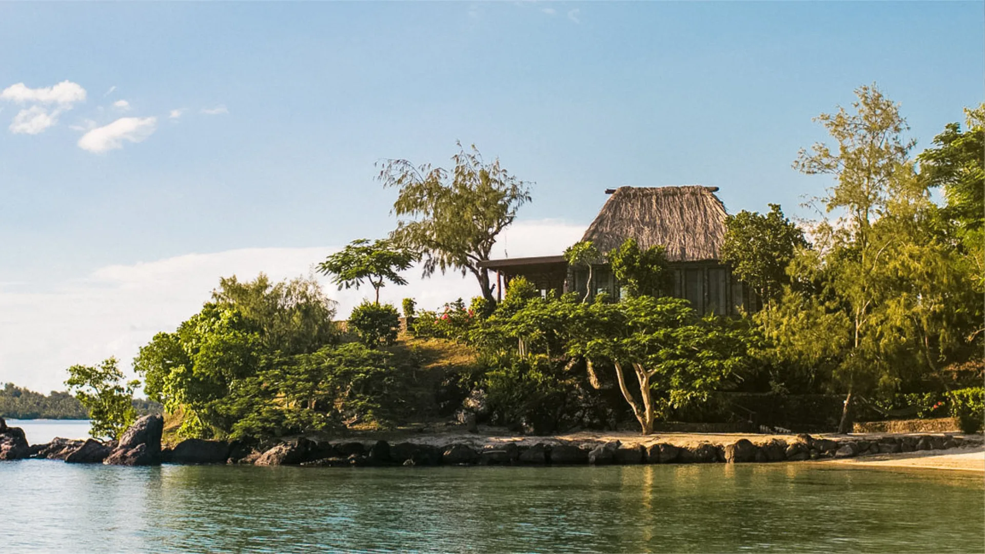 A peaceful vista at Turtle Island, a luxurious Fiji island stay
