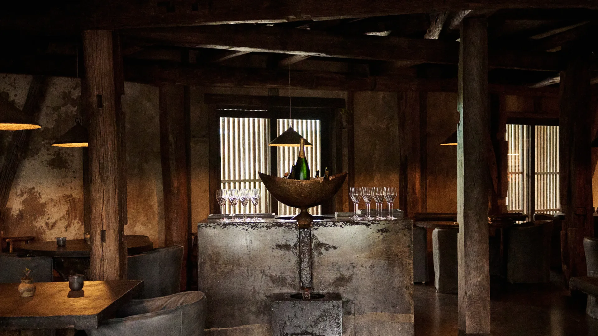The dining room at Feu, the new Shannon Bennett restaurant at Feu in Byron Bay
