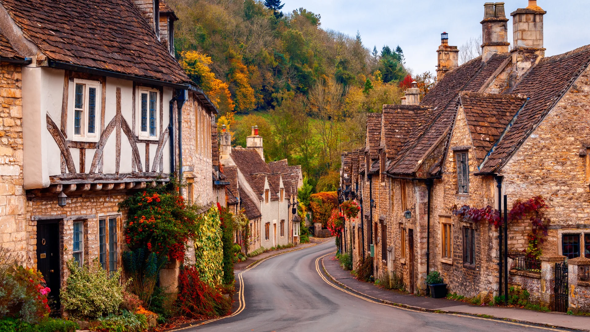 Famous Village of Castle Combe in Wiltshire, England, a trending travel destination