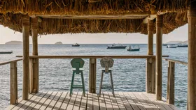Looking to the ocean from Kokomo Private Island resort in Fiji