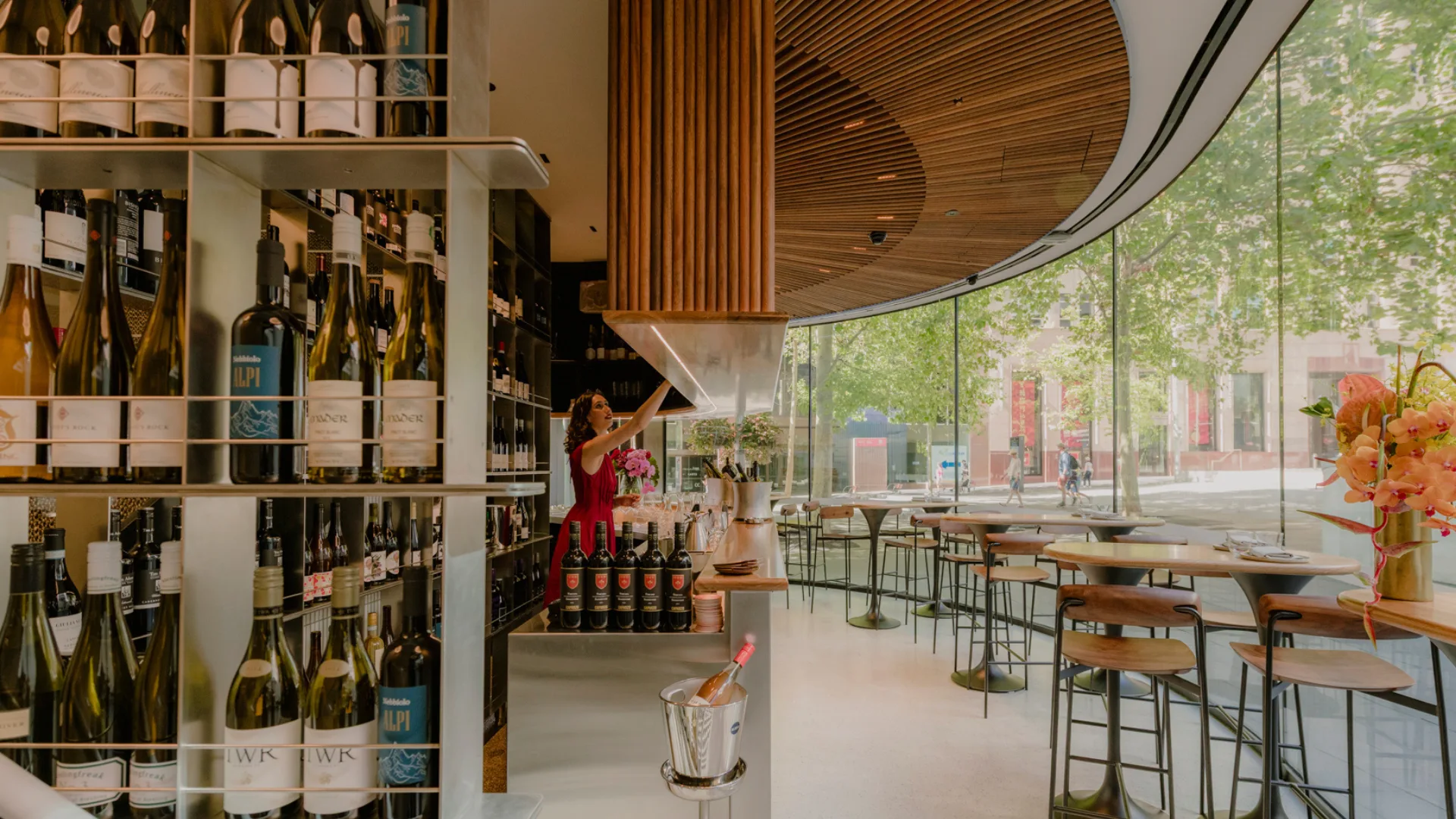 The ground-floor bar of Aalia Wine Room in Martin Place, Sydney CBD