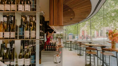 The ground-floor bar of Aalia Wine Room in Martin Place, Sydney CBD