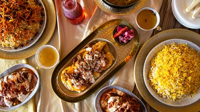 The spread at Parwana Afghan Kitchen