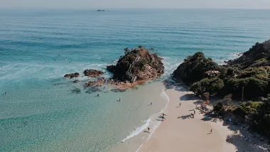 Aerial view of the Pass in Byron Bay, New South Wales