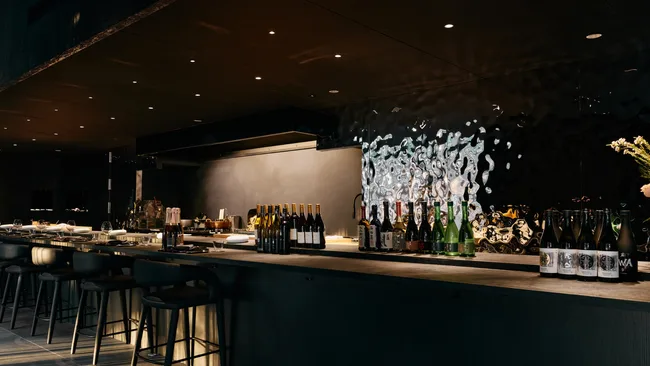 Bar seating at Brisbane's +81 Sushi Kappo.