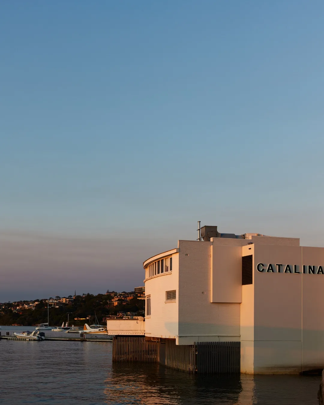 Sunset at Rose Bay's exclusive restaurant, Catalina