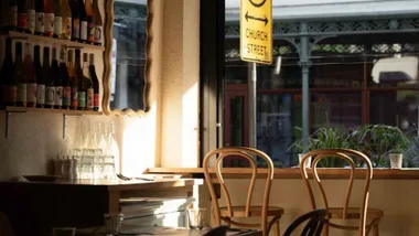 Pastarami's dining room bathed in light