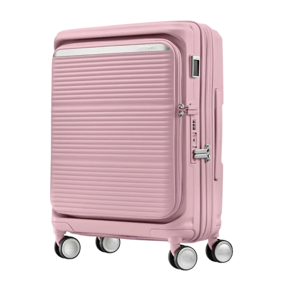 PARALUX SUITCASE, A CARRY-ON SMALL 55CM SUITCASE EXPANDABLE WITH 15'' LAPTOP FRONT POCKET