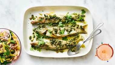 Whole fish is the best way to eat fish: whole snapper with capers and parsley butter
