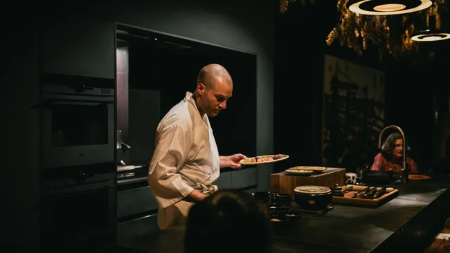 Lachlan Colwill in his element at Omotenashi