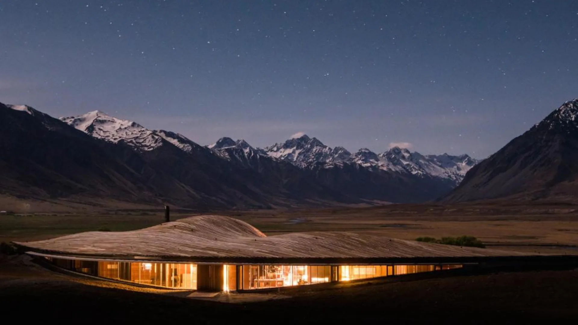 The facade of the Lindis Accommodation on New Zealand's South Island