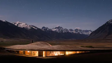 The facade of the Lindis Accommodation on New Zealand's South Island