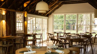 The dining room of new Southern Highlands restaurant Three Blue Ducks, in a converted farmhouse