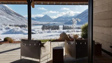 Outlook from the Flockhill Lodge in Winter