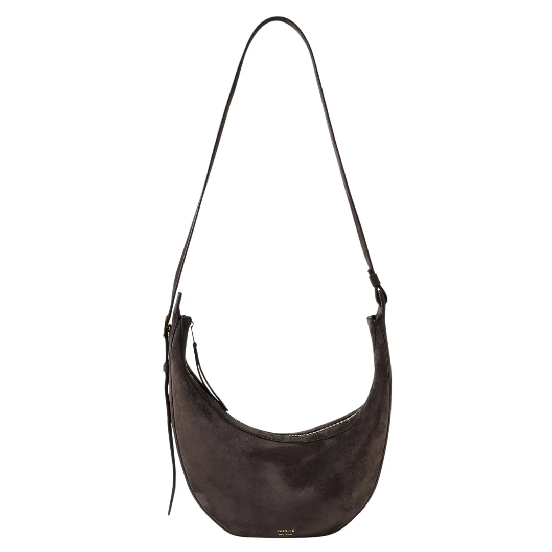 KHAITE Augustina small suede shoulder bag