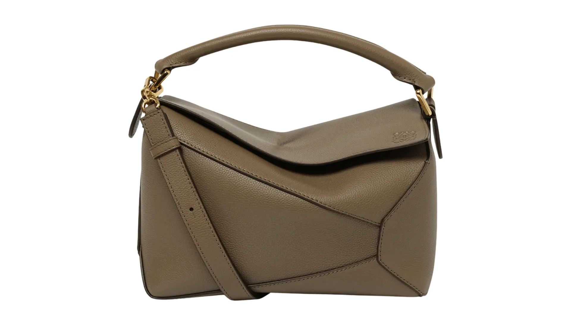 LOEWE Puzzle Edge Small Bag in Taupe