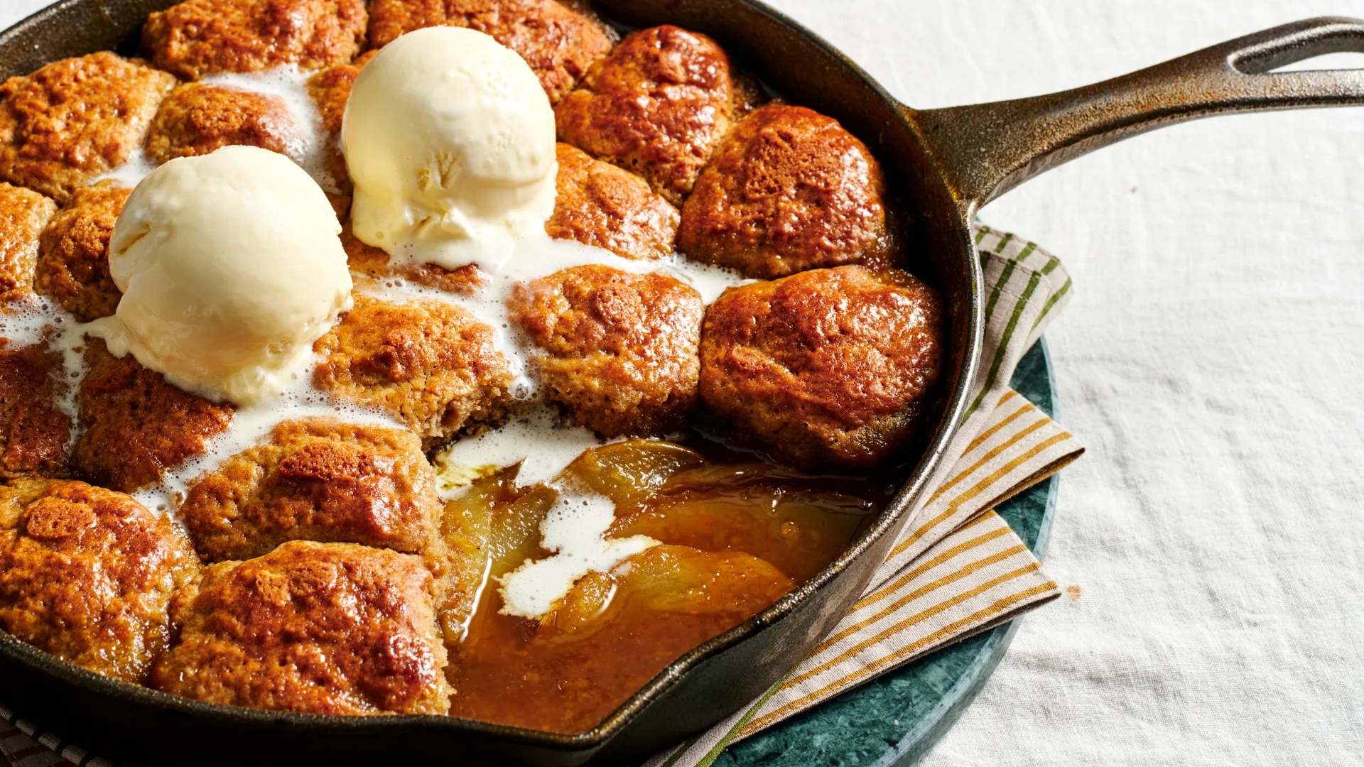 Burnt maple pear and ginger dumpling pudding