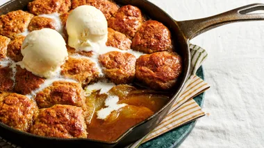 Burnt maple pear and ginger dumpling pudding