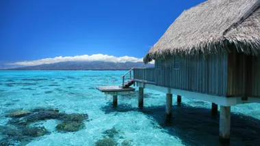 Sofitel Kia Ora Moorea Beach over glistening waters
