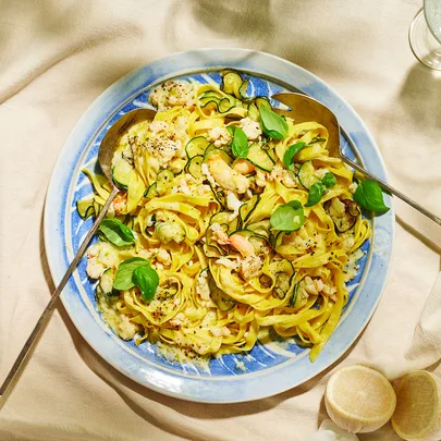 Trisha Greentree’s crab and zucchini tagliatelle