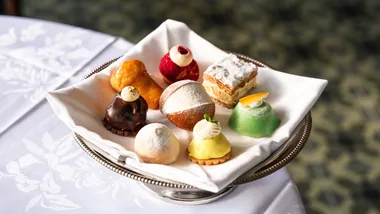A tray of colourful Italian pastries at Trattoria Da Orazio in Sydney