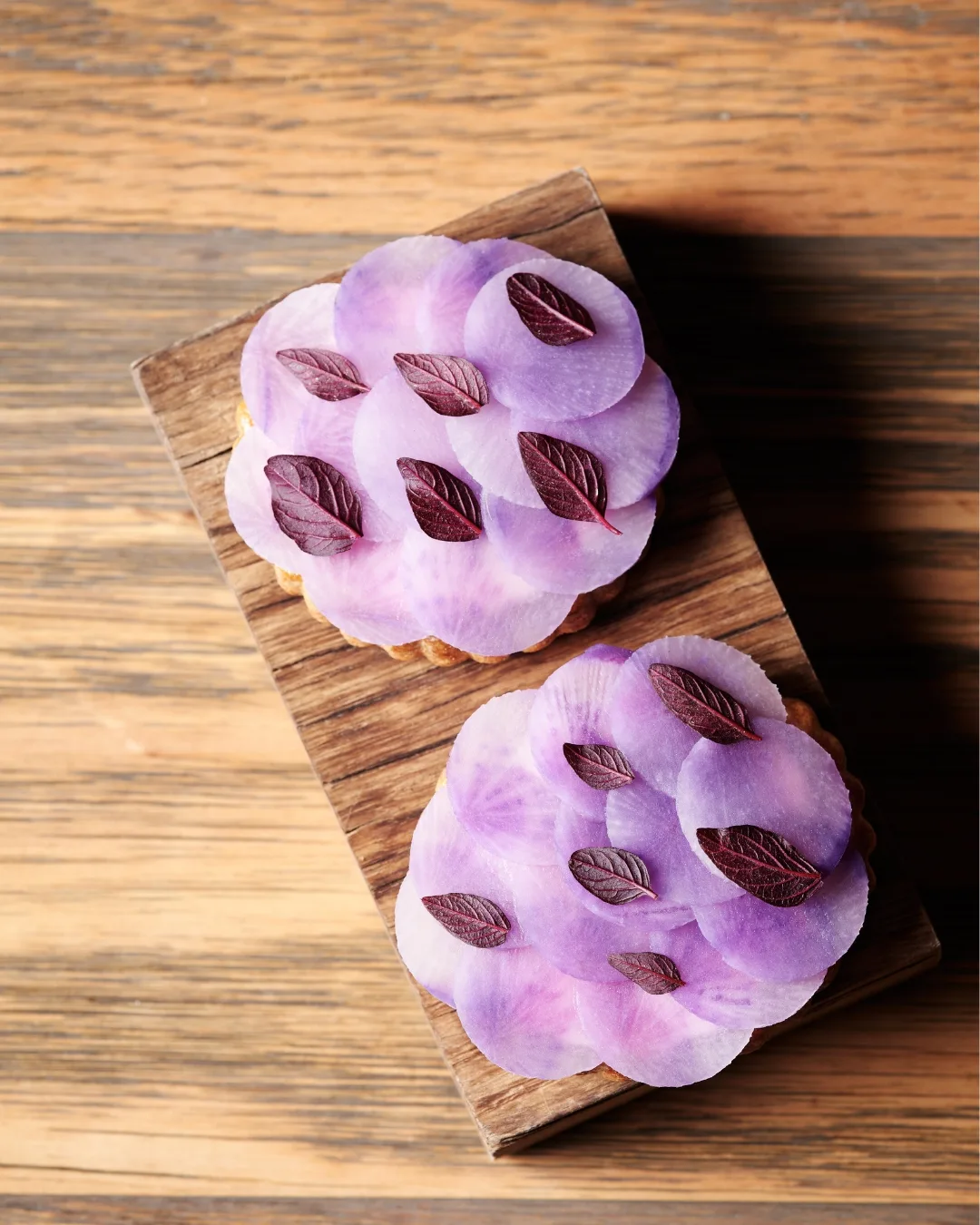 Pretty-as-a-picture purple daikon at Greasy Zoe's 