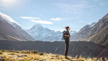 Climb up the Ball Ridge and confront the mighty Caroline Face of Aoraki Mount Cook - new zealand