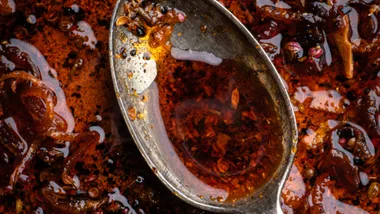 Chilli oil close up