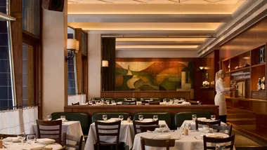The interior of Andrew McConnell's new Melbourne restaurant Cote Basque