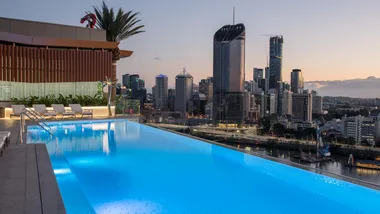 The infinity pool at the emporium hotel on Brisbane's Southbank