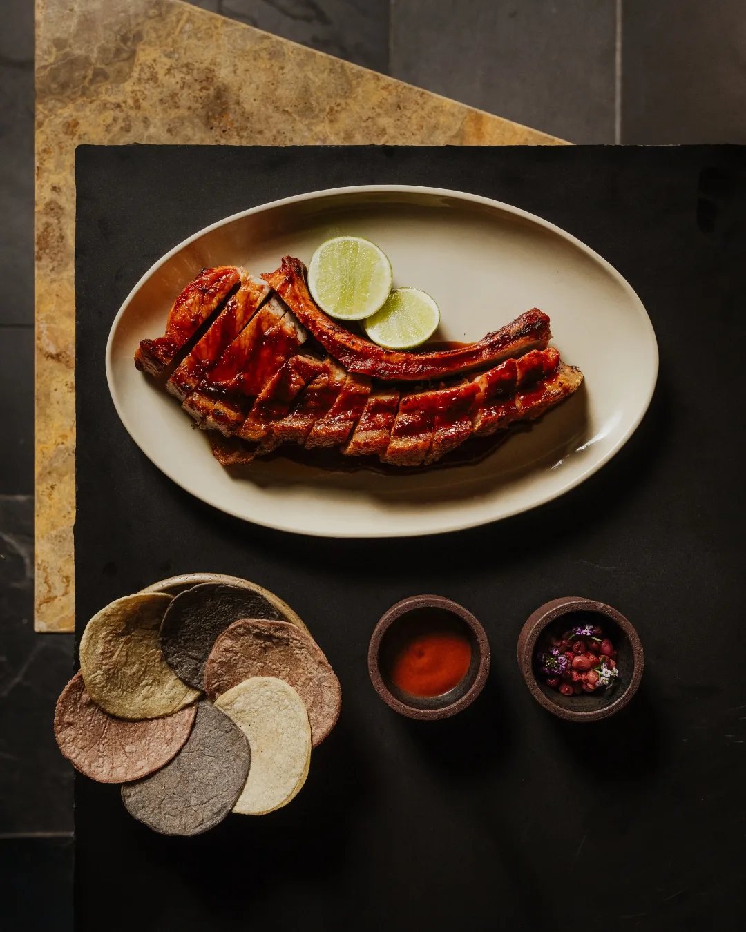 Courses come with condiments at Norte 