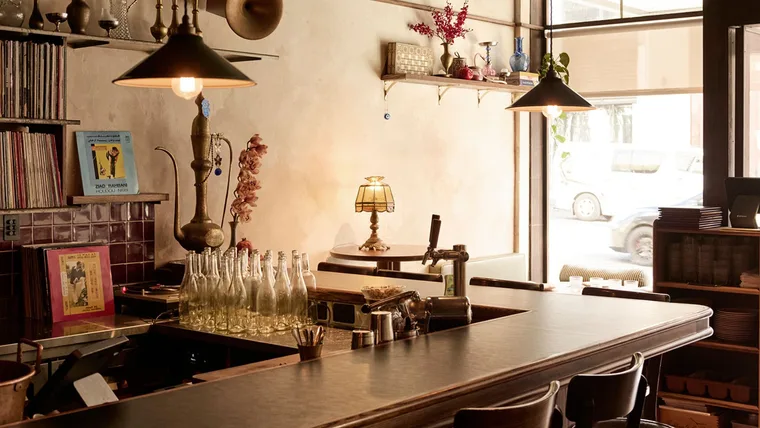 The bar counter at our Victorian Restaurant of the Year, Zareh in Collingwood