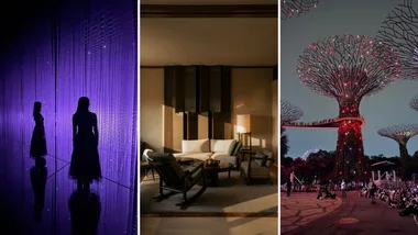 A collection of things to do when you're spending 72 hours in singapore, including the Art Science museum, Capella Singapore and the Supertrees