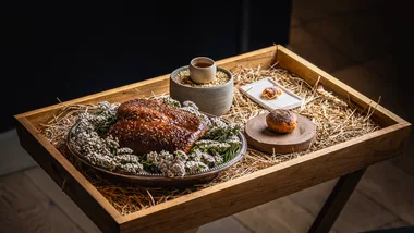 The roasted duck service at Auckland restaurant Paris Butter