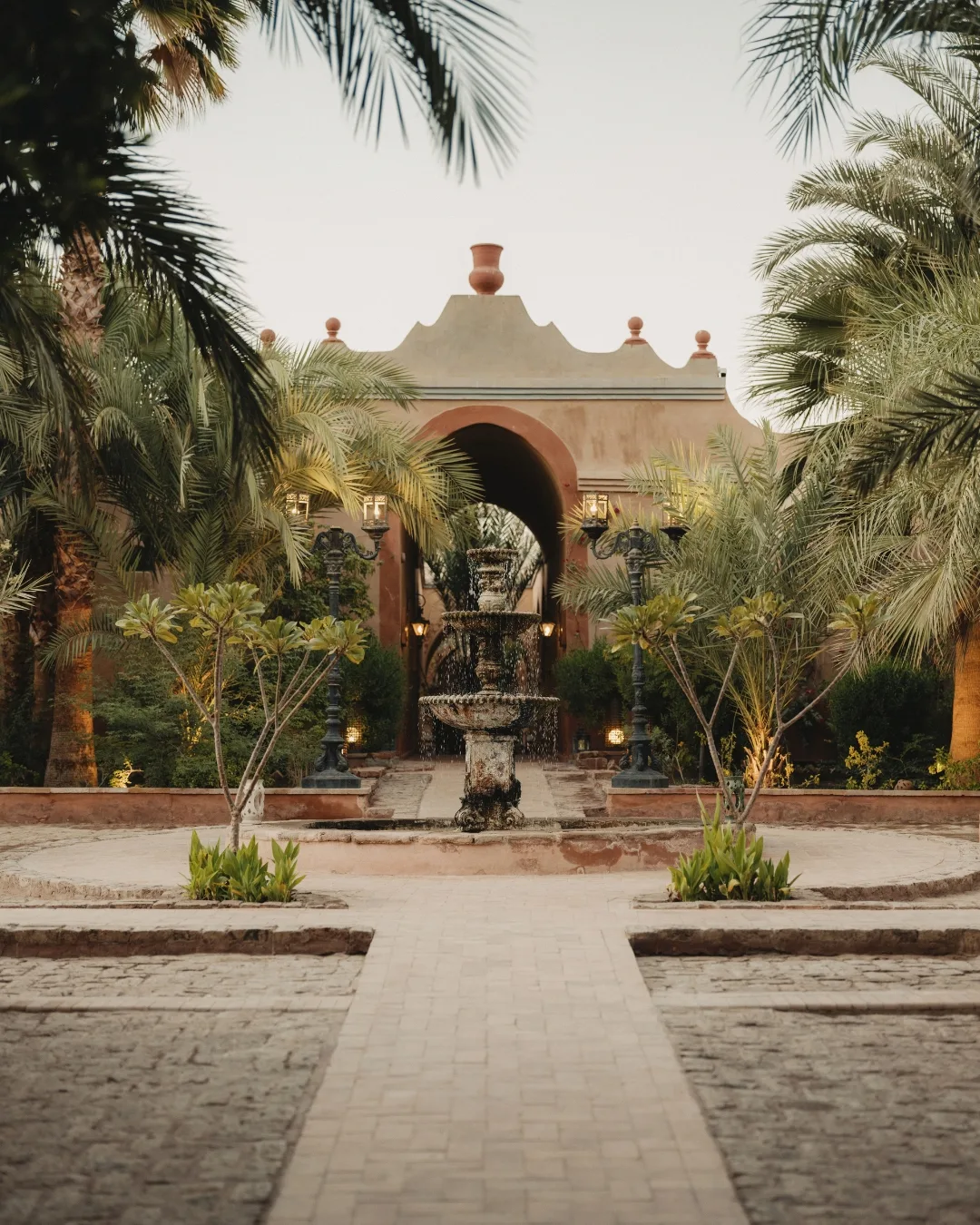 Al Moudira Luxor fountain 