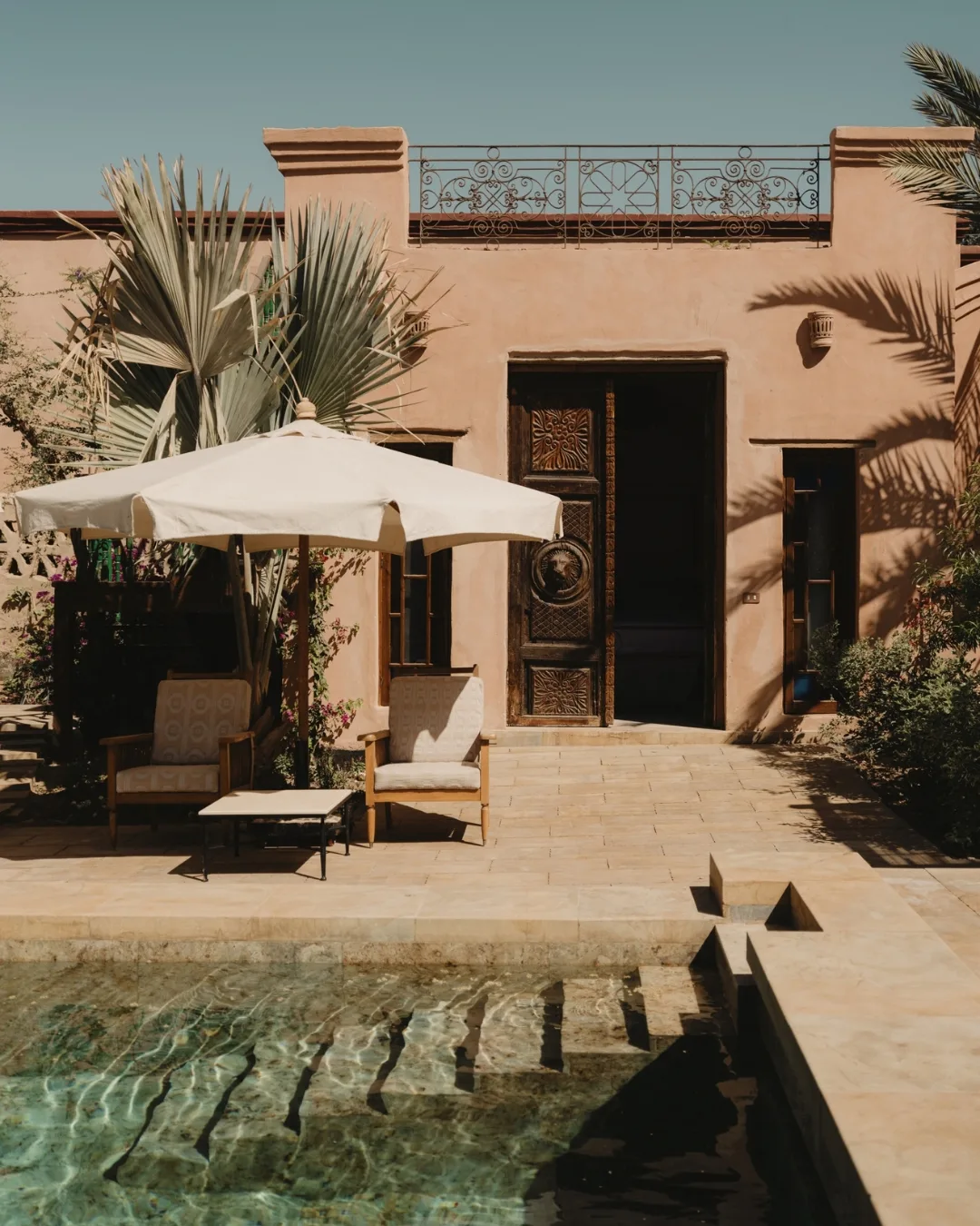 The pool at Al Moudira Luxor 