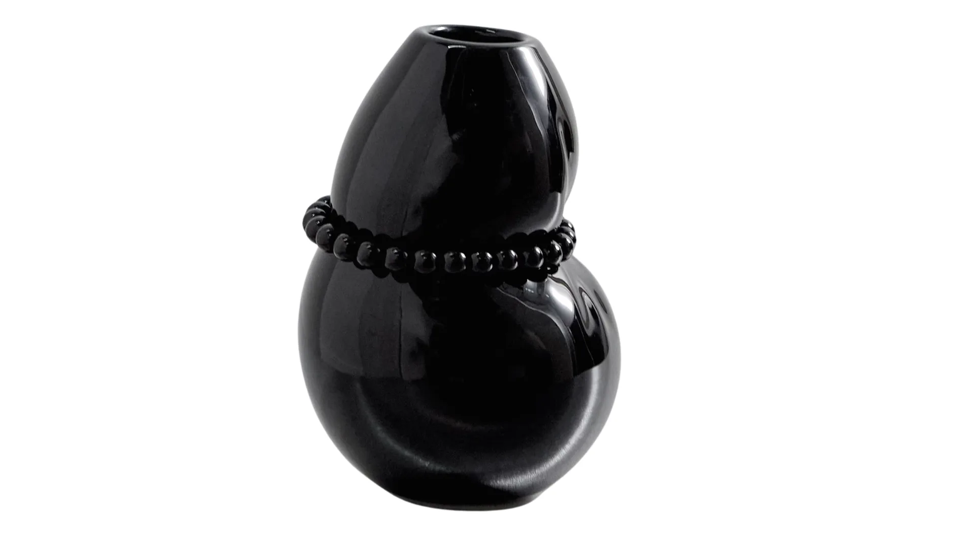 COMPLETEDWORKS Squeezed pearl-like embellished glazed ceramic vase