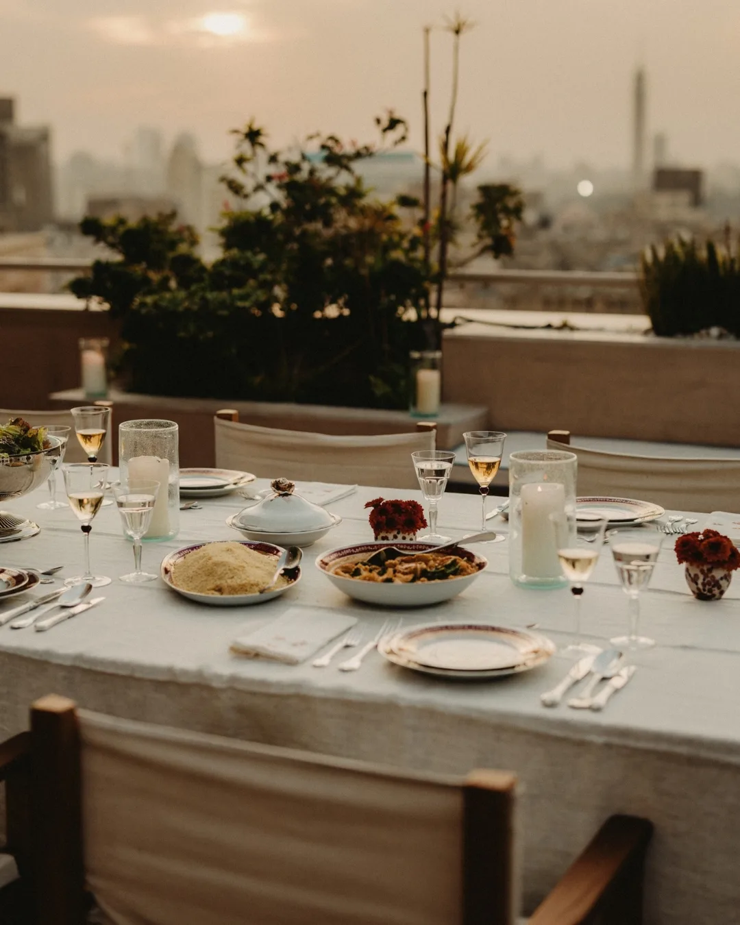 Rooftop dinner at Immobila, Cairo 