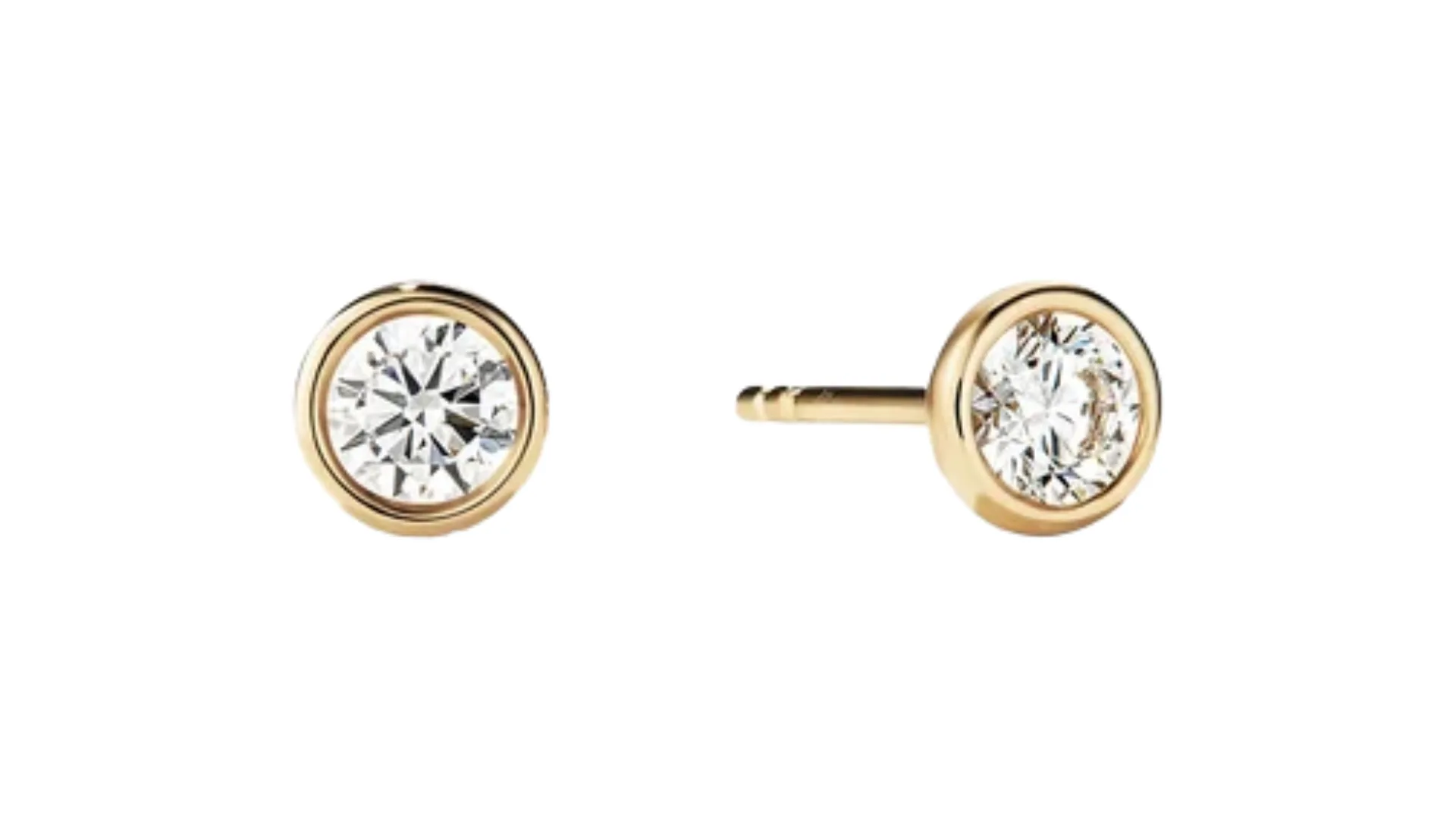 Mejuri Bezel Round Lab Grown Diamond Studs