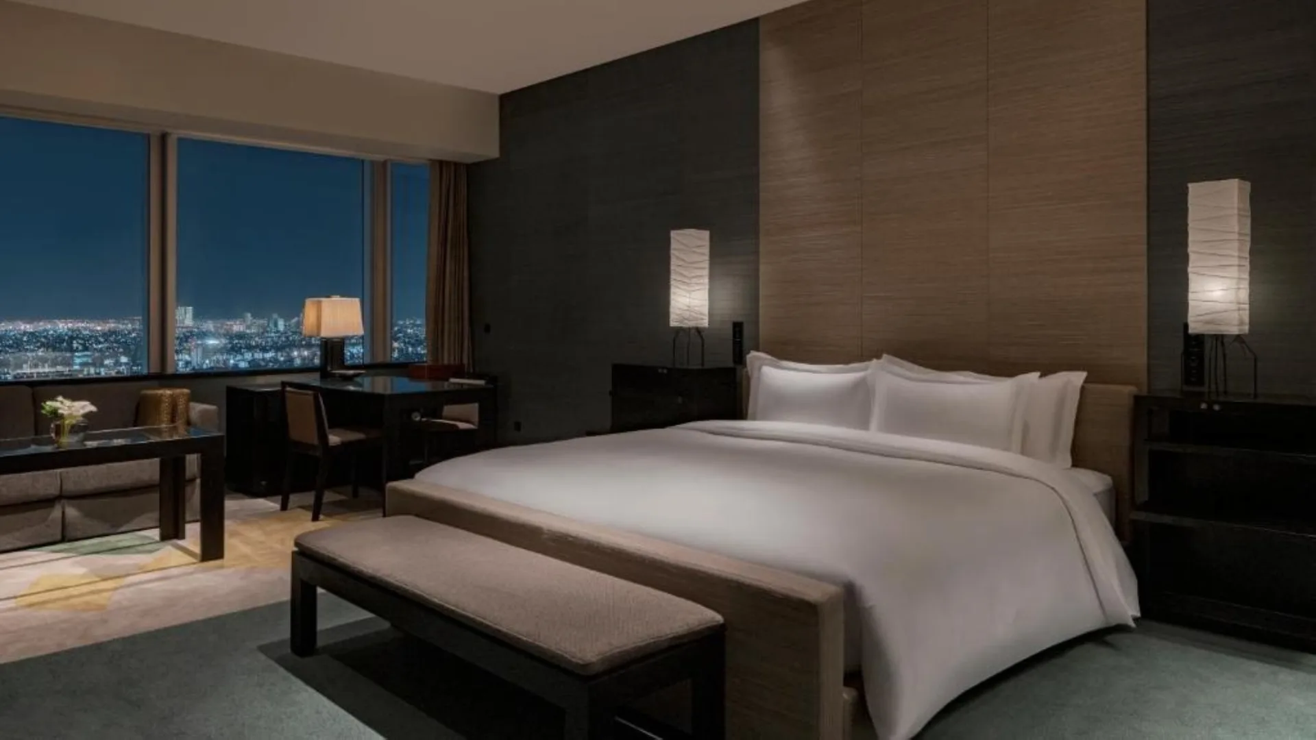 Park Hyatt Tokyo room overlooking the  city in Japan