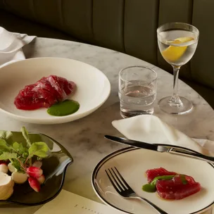 Bistro Livi’s raw tuna with coriander sauce