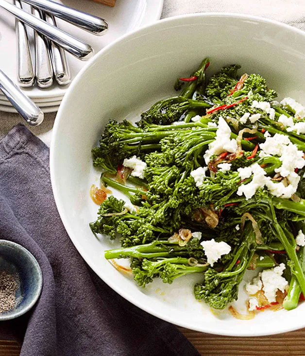 Broccolini with chilli, lemon and ricotta