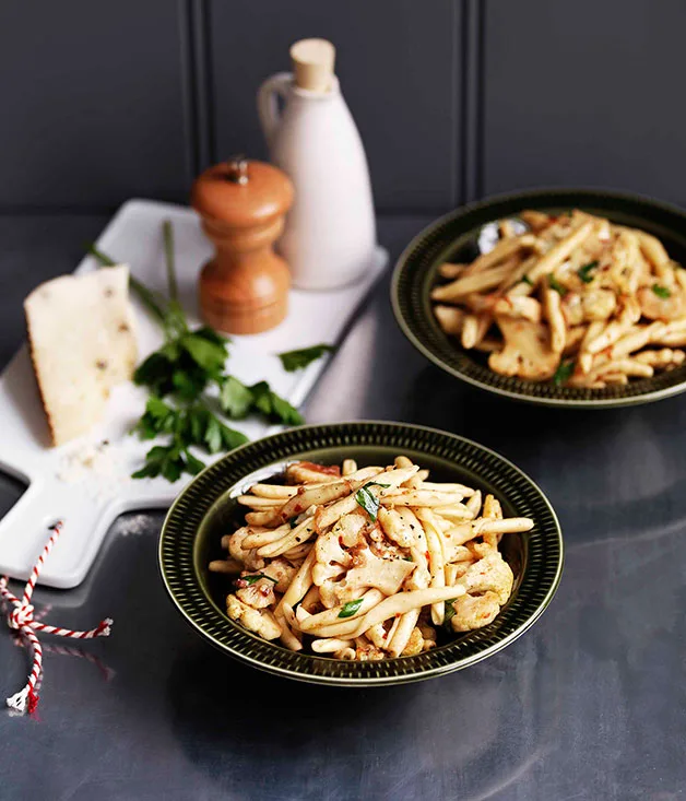 Cauliflower, anchovy and chilli strozzapreti