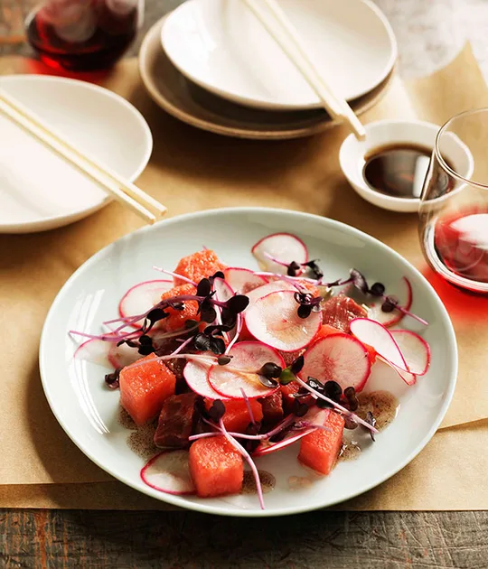 Flat-Iron Steak with Watermelon &amp; Red Cabbage Recipe