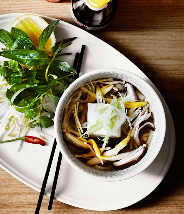 Dandelion: Tofu and mushroom pho with lily buds