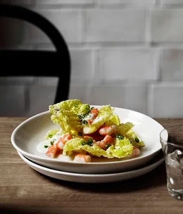 Andrew McConnell: White cabbage, poached prawns and Kampot pepper