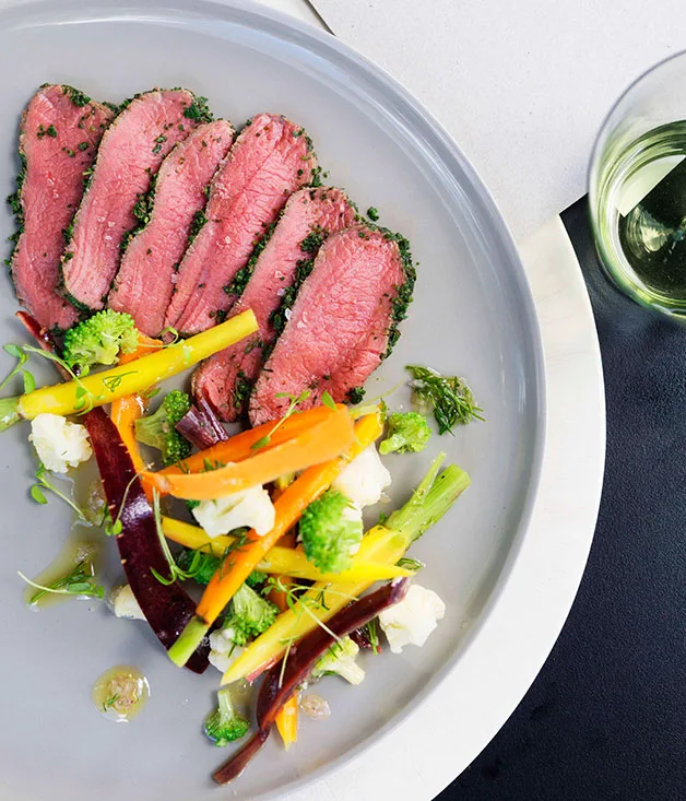 Shannon Bennett: Venison carpaccio with pickled vegetables