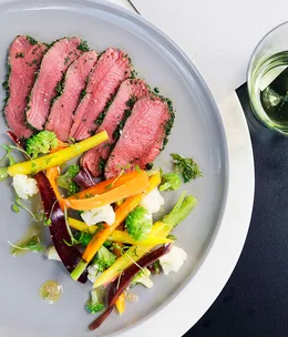 Shannon Bennett: Venison carpaccio with pickled vegetables
